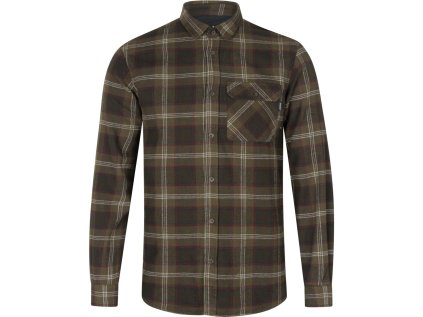 Košile Glen Seeland, flanelová, barva: zelená, velikost: 3XL