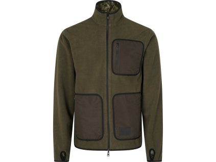 Fleecová bunda Seeland Rogue, oboustranná, barva: zelená/kamufláž, velikost: XL