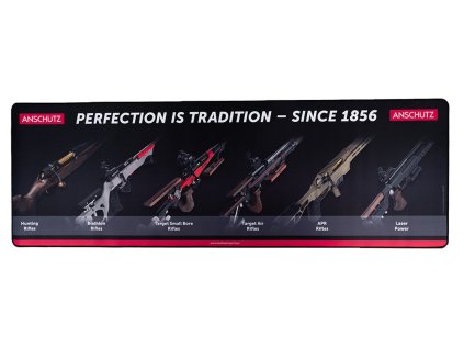 Podložka Anschutz, Perfection Is Tradition , na čištění a údržbu zbraní, rozměr 120x40cm