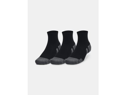 Ponožky Under Armour UA Performance Cotton 3p Qtr, barva: černá, velikost: L