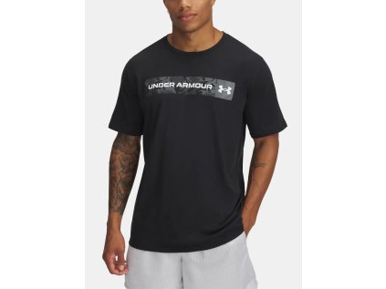 Tričko Under Armour UA CAMO CHEST STRIPE SS, barva: černá, velikost: XXL