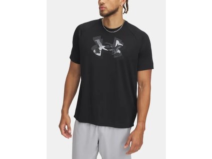Tričko Under Armour UA M TECH PRINT FILL SS, barva: černá, velikost: XXL