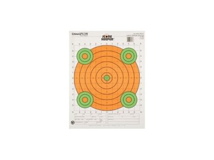 Terče Champion, na 100 yds, nastřelovací, oranžové, fluorescentní, 12ks v balení