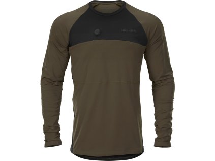 Spodní triko Härkila Heat L/S, vyhřívané, barva: zelená/černá, velikost: M