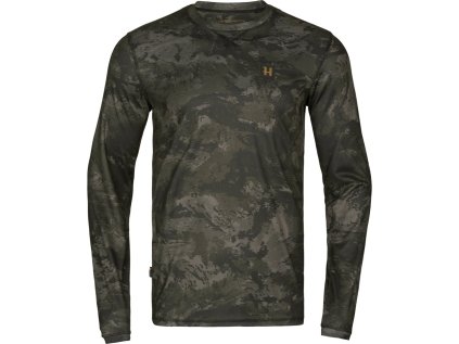 Triko Härkila NOCTYX camo L/S, barva: tmavá kamufláž, velikost: XL
