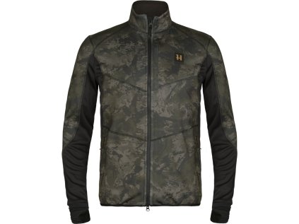 Mikina Härkila NOCTYX camo fleece black AXIS MSP®, barva: tmavá kamufláž, velikost: XXL