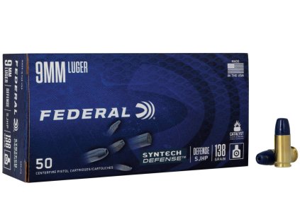 Náboj kulový Federal, Syntech Defense, 9mm Luger, 138GR (8,95g) SHP Segmented Hollow Point