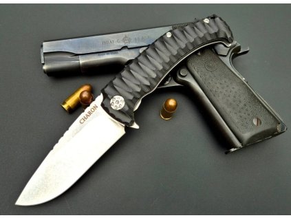 Zavírací nůž Dachs Knives, CHARON EVO, černý
