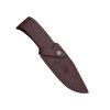 olive wood handle gut hook 12 cm stainless steel fixed blade joker oso skinning knife leather sheath 235 (1)