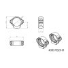 MODULAR - rychloupínací montáž na weaver lištu (Sada kroužků d-30 / h-3 (18) - 4383-5510-01, Délka základny Modular short: 125,7 mm - 4383-1500-04)