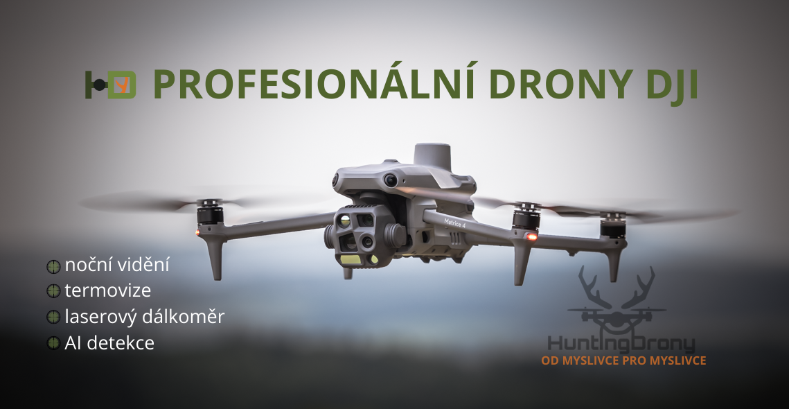 Drony pro myslivost - Od myslivce, pro myslivce - Profesionální drony DJI ověřené v terénu – pro monitoring zvěře, revíry i ochranu mláďat.