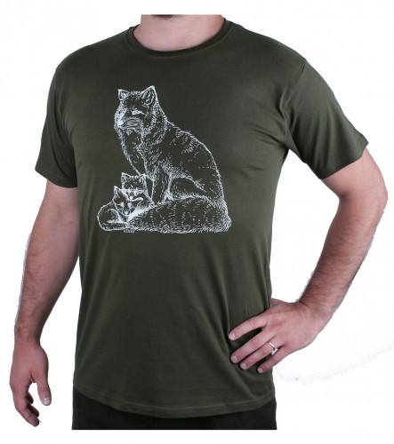 Zelené myslivecké tričko Afars liška Velikost svetr: L