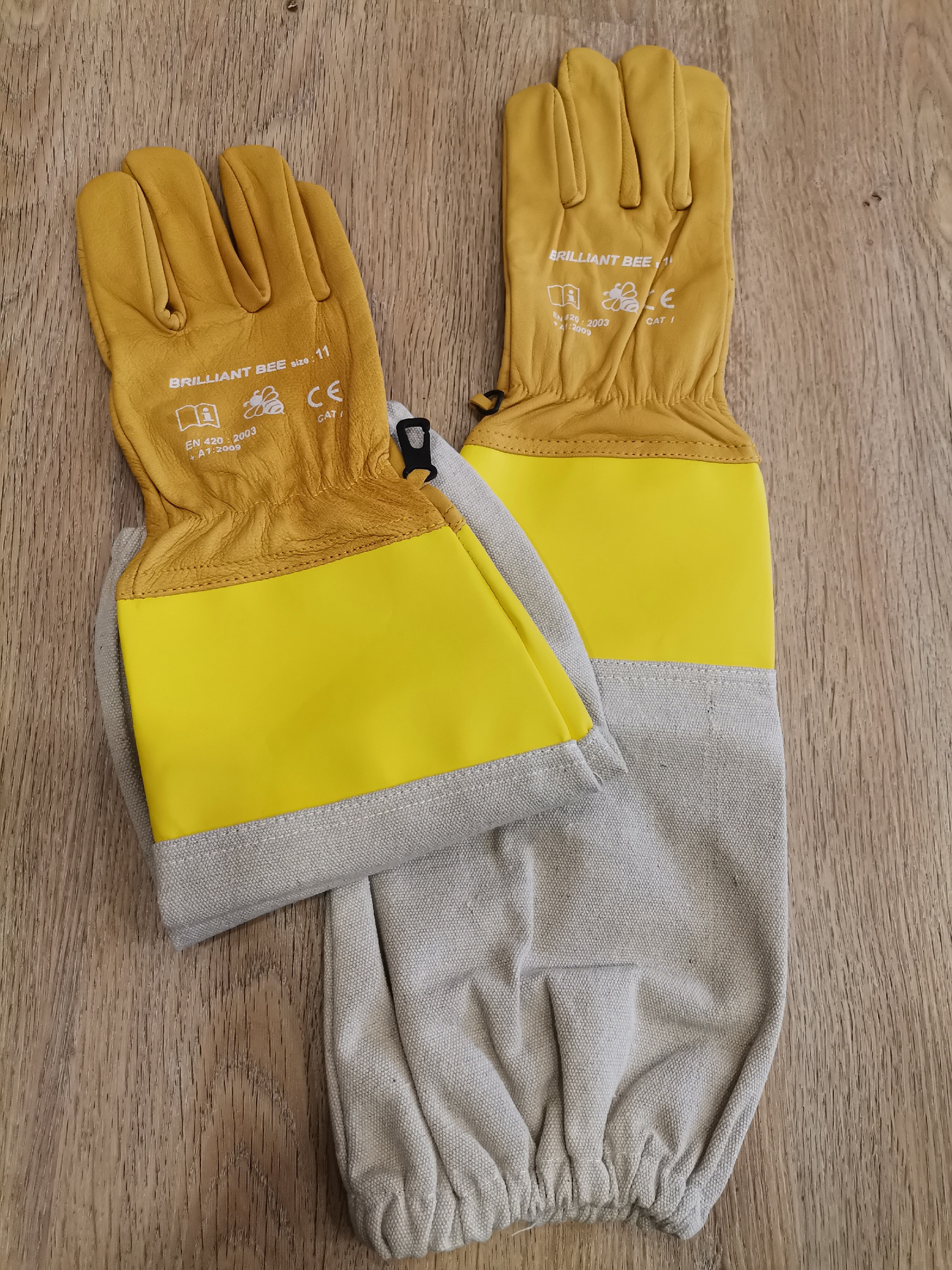 Včelařské rukavice deluxe - žluté, velikost 11