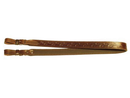Kožený řemen na zbraň podšitý protiskluzovou gumou Zubíček (Šíře 2 cm)