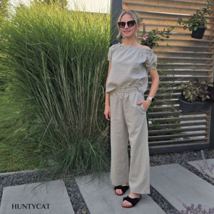 Ľanové tričko Ixia a ľanové nohavice Iris (2)