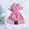 Teplá hrejivá detská čiapka ružová