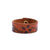 Kožený náramok na cvok Horec - oranžový