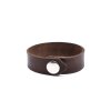 Kožený náramok na cvok - hnedý