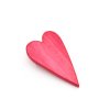 Drevená brošňa Srdce - malinová
