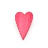 Drevená brošňa Srdce - malinová