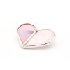 Vitrážová brošňa Srdce - ružová