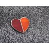 Vitrážová brošňa Srdce - červeno-oranžová