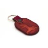 Kožená kľúčenka Vlk - červená