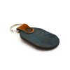 Kožená kľúčenka Medveď - modrá