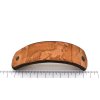 Kožená spona do vlasov Kôň - svetlohnedá, pony zapínanie 8 cm
