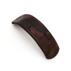 Kožená spona do vlasov Jazvečík - čokoládovohnedá, pony zapínanie 8 cm