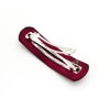 Kožená spona do vlasov Zvončeky - červená, zapínanie 8 cm