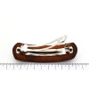 Kožená spona do vlasov Jeleň - oranžovohnedá, zapínanie 8 cm