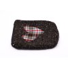 Látkové huňaté vrecúško Srdce káro - hnedé