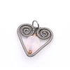 Drôtené ručne vyrobené srdiečko - ružové