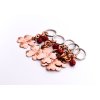 Medená ručne tepaná kľúčenka Štvorlístok