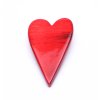 Drevená brošňa Srdce - červená