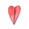 Drevená brošňa Srdce - červená