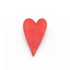 Drevená brošňa Srdce - červená