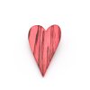 Drevená brošňa Srdce - červená