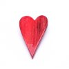 Drevená brošňa Srdce - červená