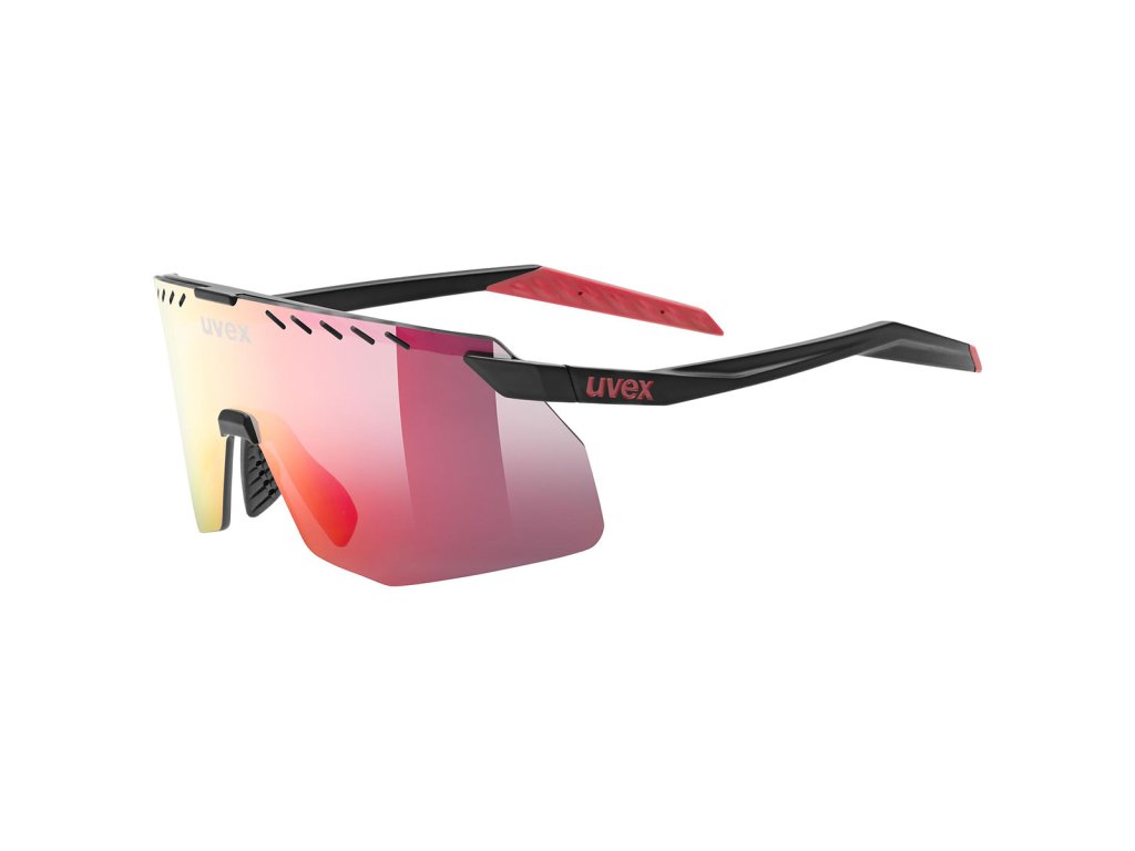 Uvex pace stage s black matt mirror red
