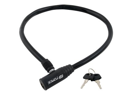 FORCE zámek klíčkový bez držáku 70cm/8mm, černý