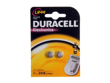 Baterie knoflíková 13 GA/LR44 Alkalika Duracell blistr 2 ks