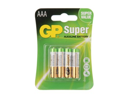 Baterie mikrotužková AAA LR03 Alkalika GP3A blistr 4 ks