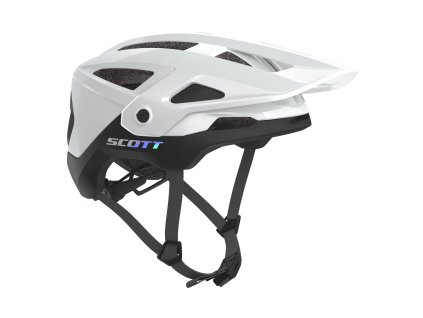 SCOTT Stego Plus white glossy/black – trailová MTB přilba z boku