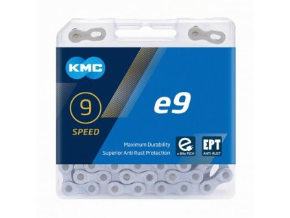 KMC e9 EPT řetěz pro elektrokola – 9rychlostní, šedý, 136 článků
