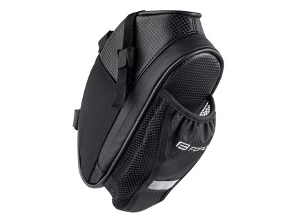 Brašna pod sedlo FORCE FUSE+síťka na láhev, černá