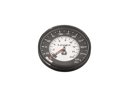 Lezyne 220 PSI GAUGE 3.5" BLACK/SILVER