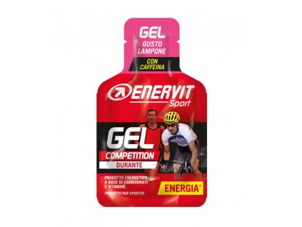 ENERVIT Gel + kofein, sáček, 25 ml malina