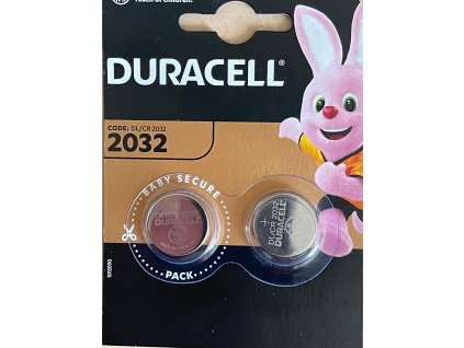 Baterie knoflíková CR 2032 Lithium Duracell blistr 2 ks